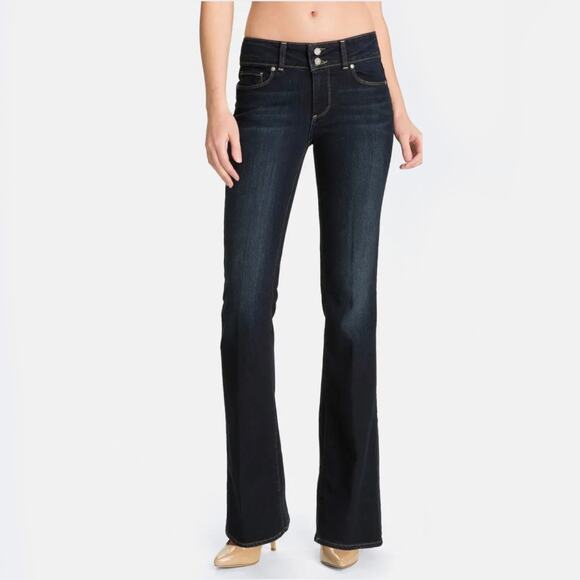 PAIGE Hidden Hills Dark Wash Flared Boot Cut Jeans Size 25 - Picture 1 of 9